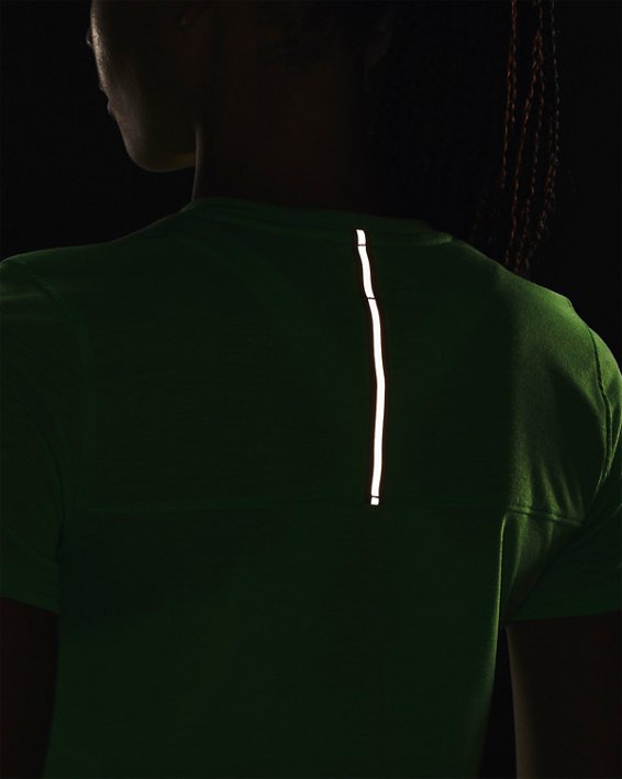 T-shirt UA Run Anywhere Breeze pour femme, Green, pdpMainDesktop image number 3